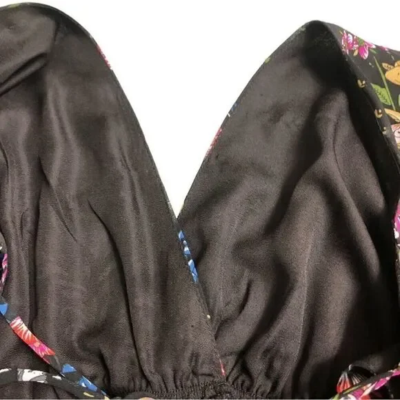 LUCCA Boho Black Floral Maxi Dress - Picture 7 of 15